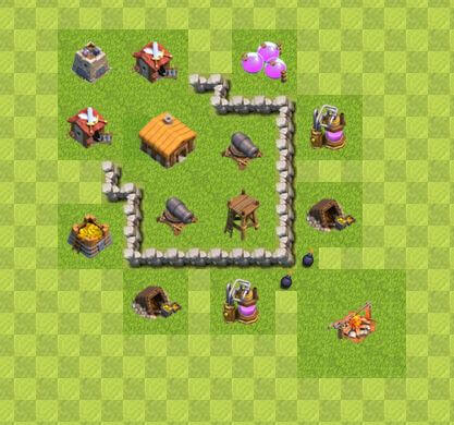 Clash of Clans 2. Seviye Köy Düzeni