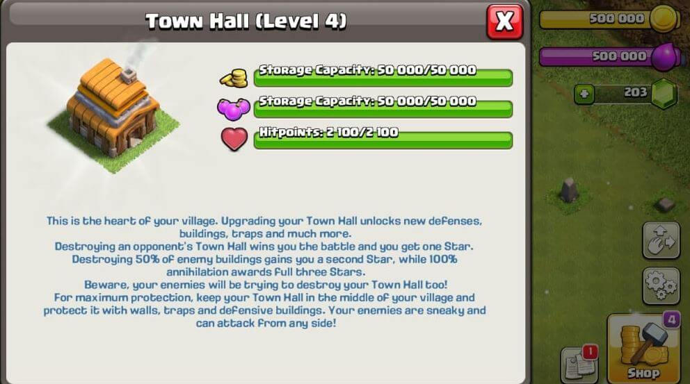 Town hall 4 upgrade guide