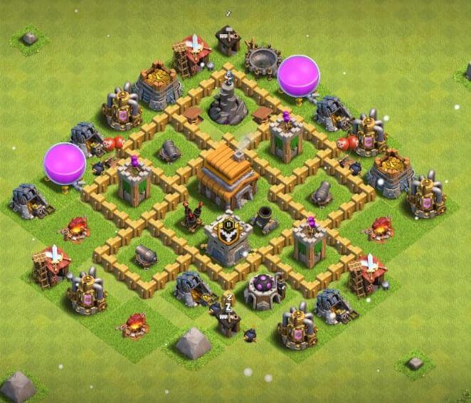 town hall 5 trophy base