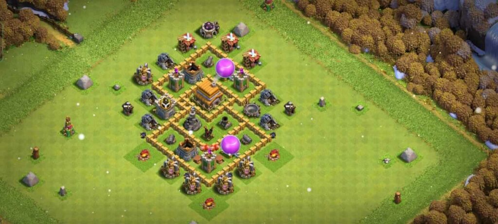 clash of clans köy binası 5 köy düzeni