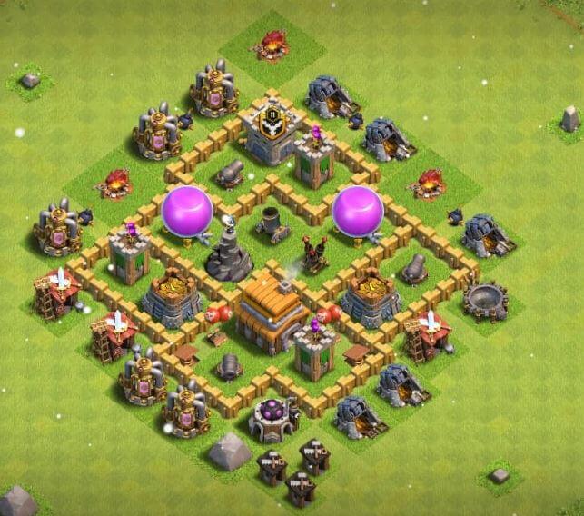 town hall 5 trophy base