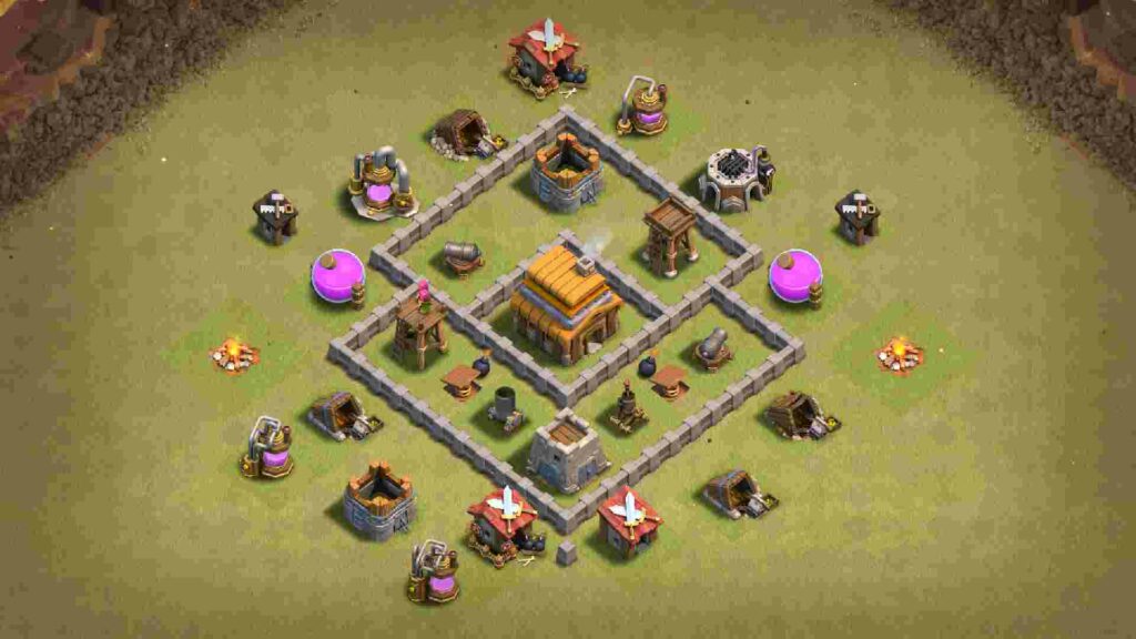 best th4 base coc