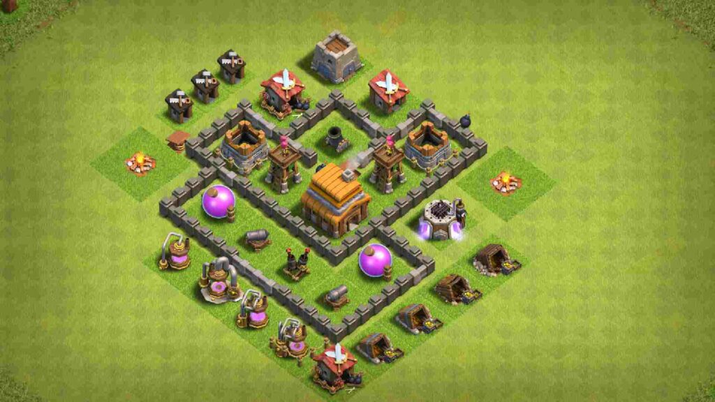 best th4 base coc