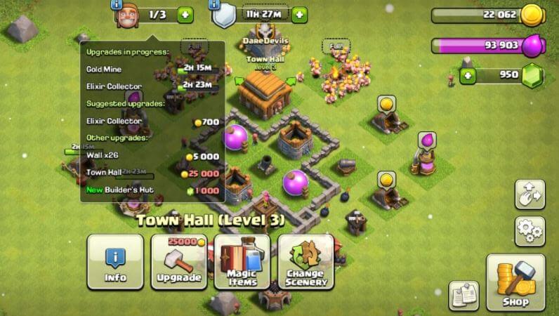 town hall 3 upgrade