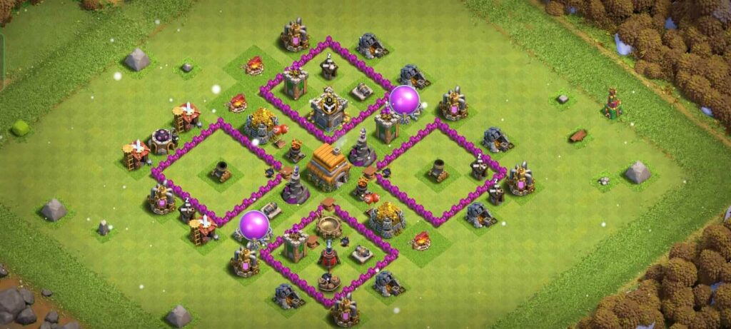 town hall 6 defense base