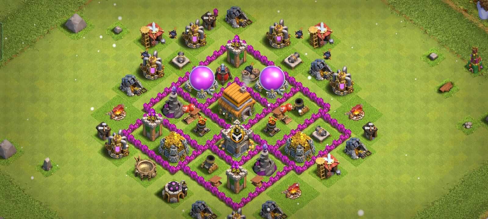 town hall 6 war base best defense 2018