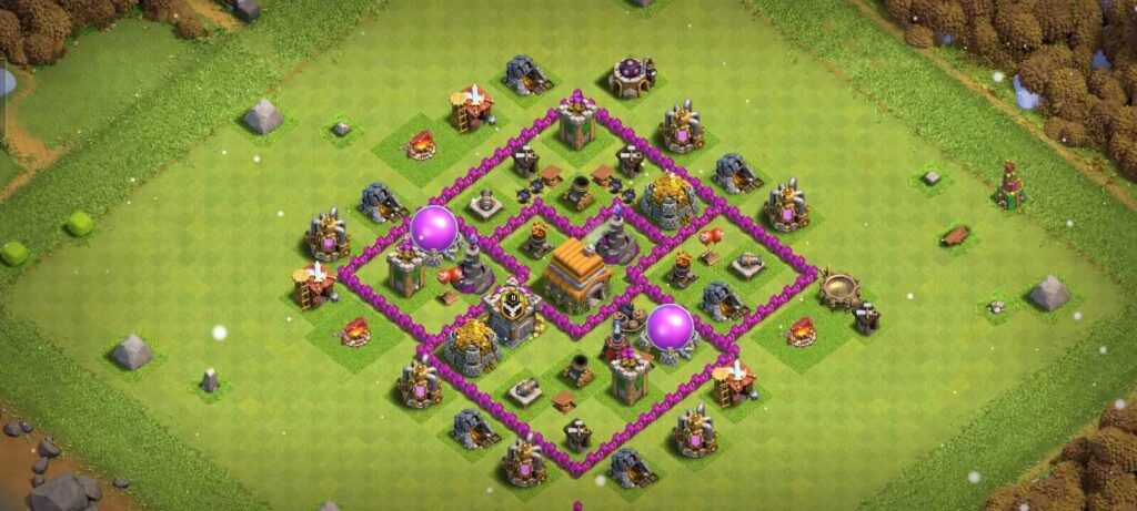 town hall 6 defense base