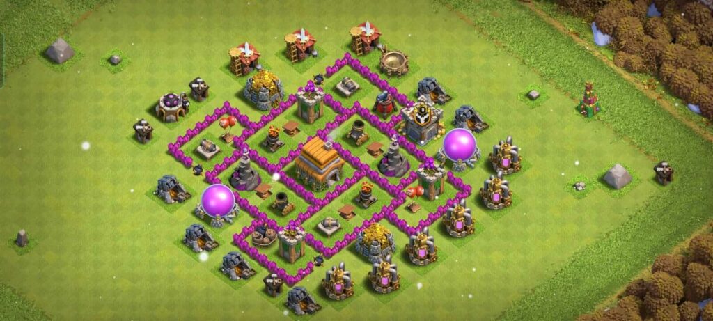 town hall 6 defense base