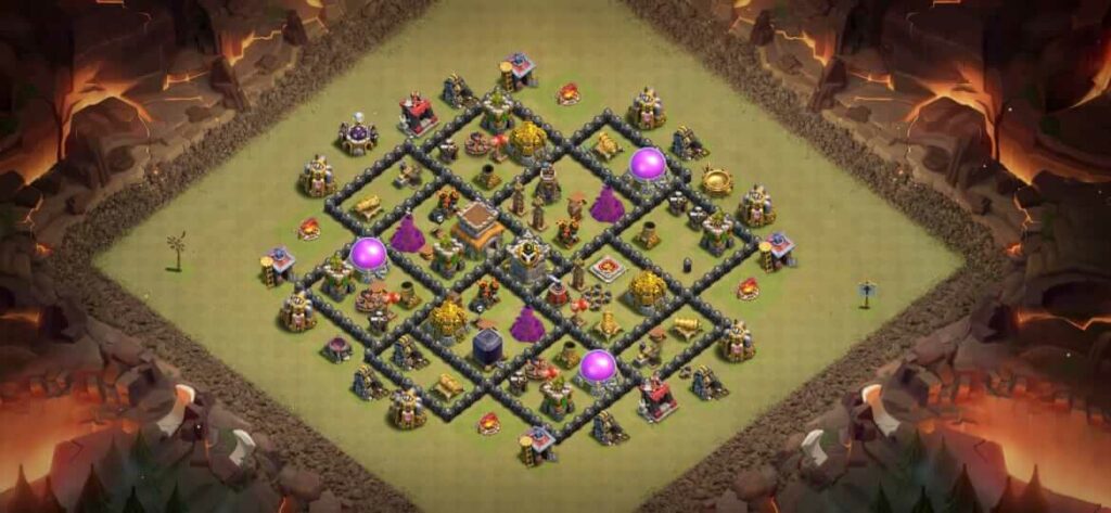 best th8 war base with bomb tower