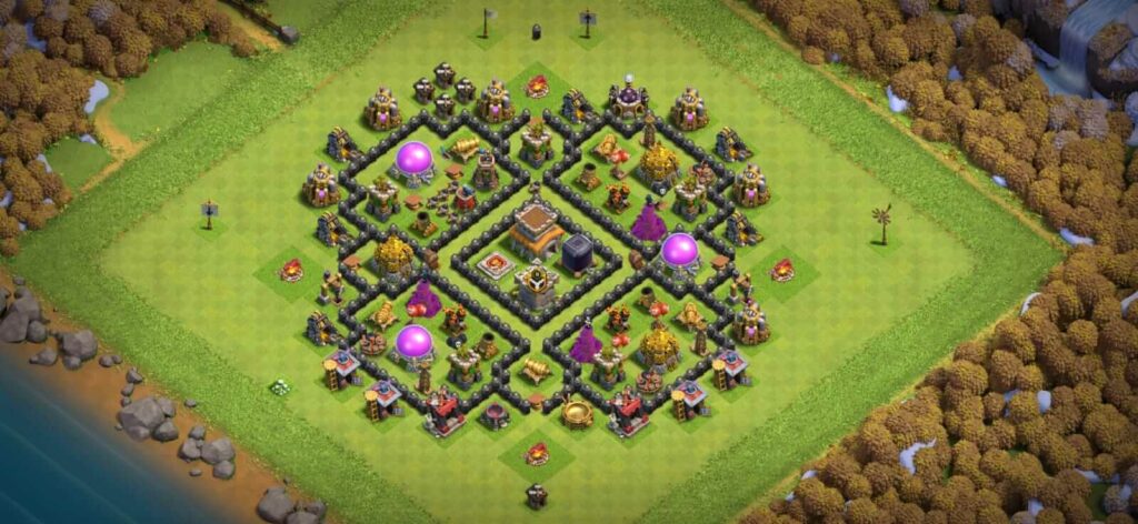 clash of clan th8 layout