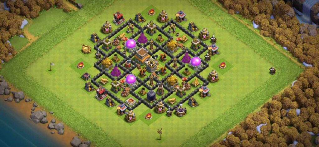 clash of clans farming base town hall 8