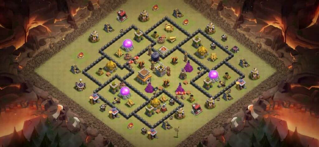 clash of clans war layouts th8