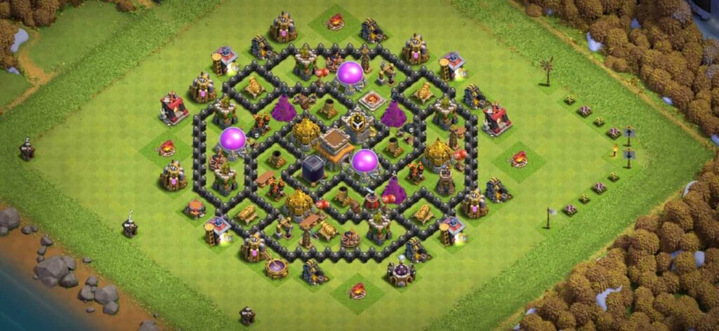 coc best farming base th8