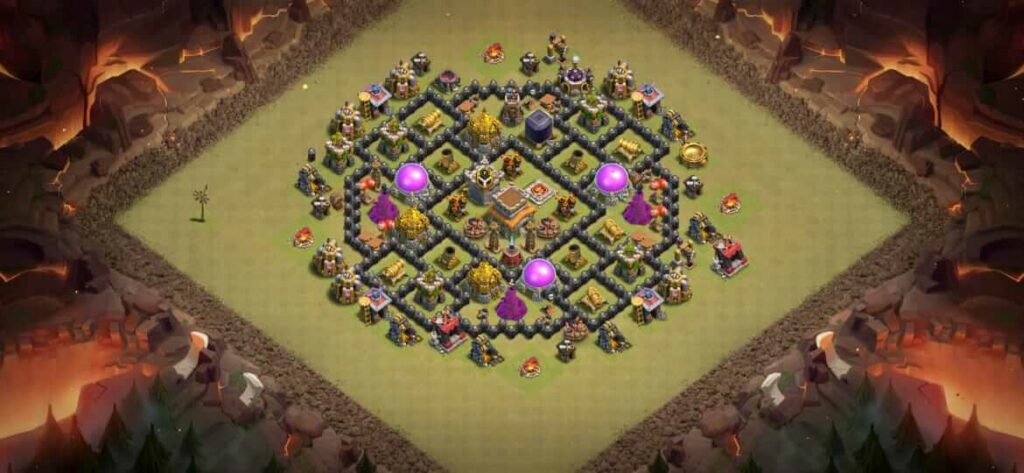 coc best th8 war base