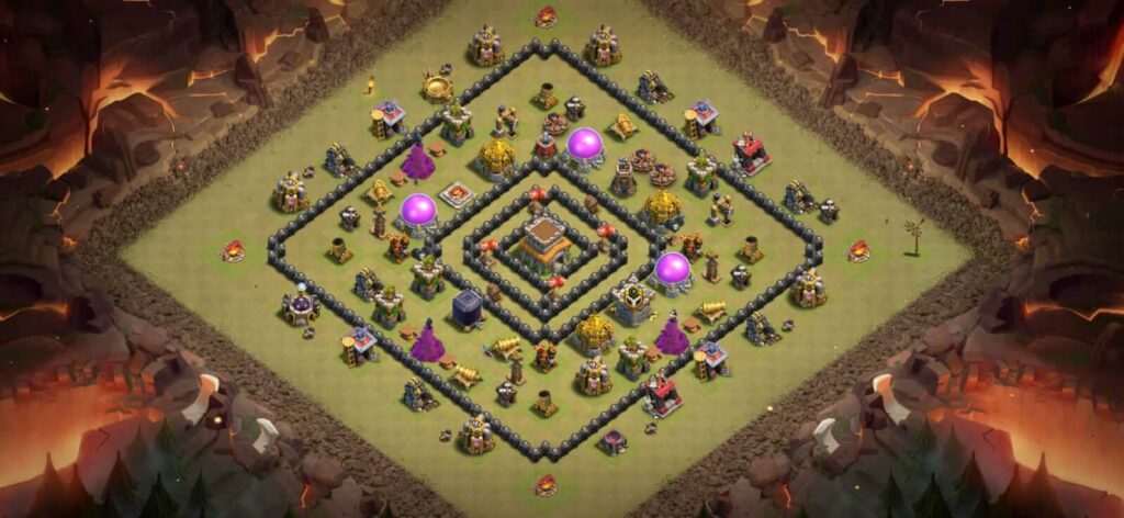 town hall 8 war base with air sweeper