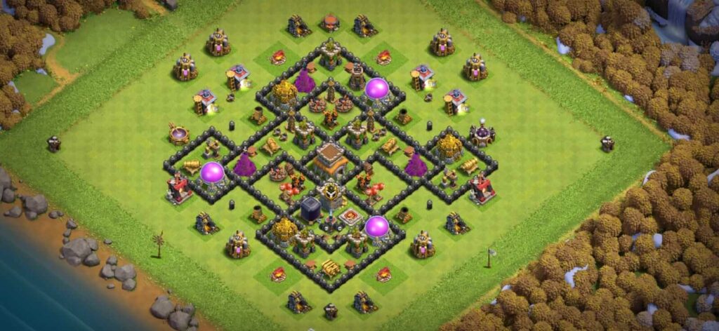 trophy farming base th8