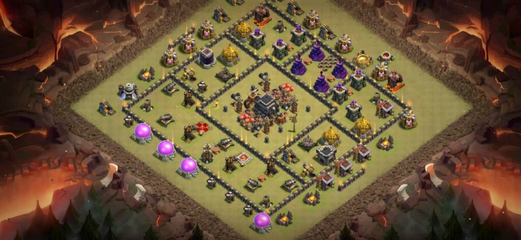 best clash of clans town hall 9 war layout link
