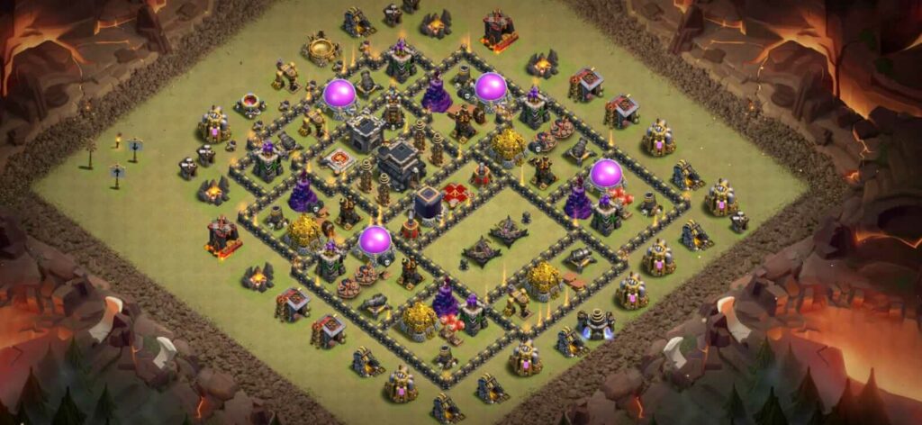 best th9 war base link