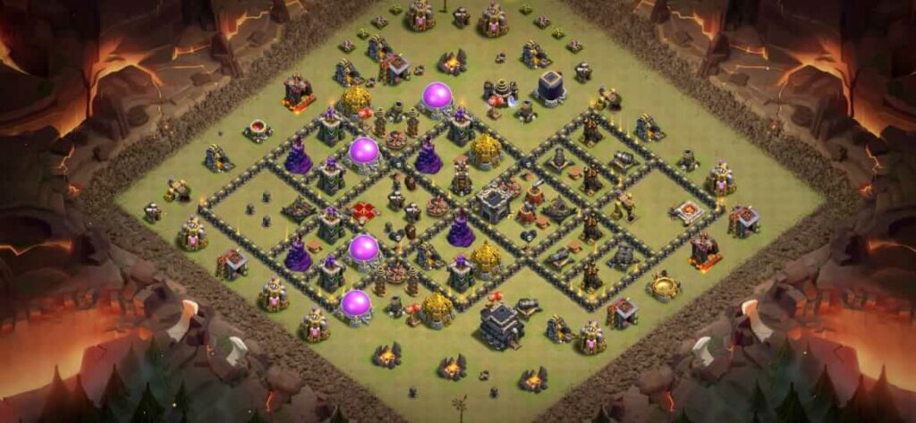 clan war league town hall 9 base layout