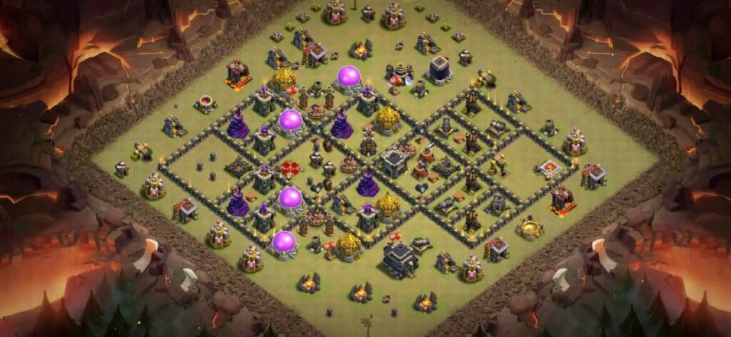 clan war league town hall 9 base layout