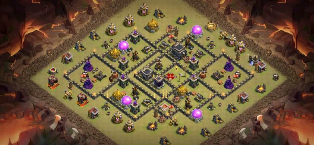 clash of clans town hall 9 war base layout link