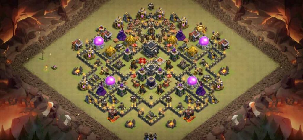 town hall 9 base for clan war league
