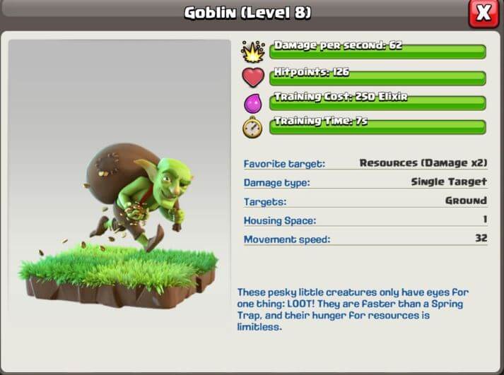 clash of clans goblin