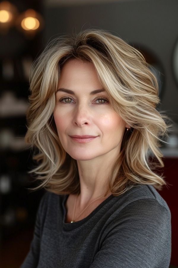 wavy hairstyles for women over 40
