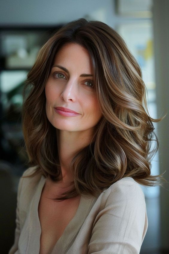 wavy hairstyles for women over 40
