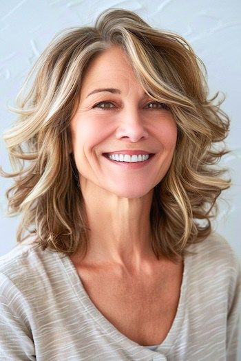 wavy hairstyles for women over 40