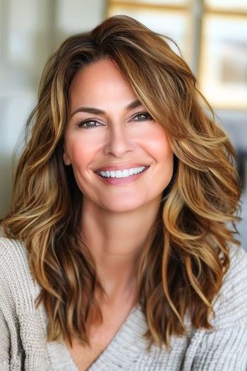 wavy hairstyles for women over 40