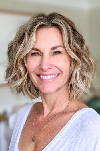 wavy hairstyles for women over 40