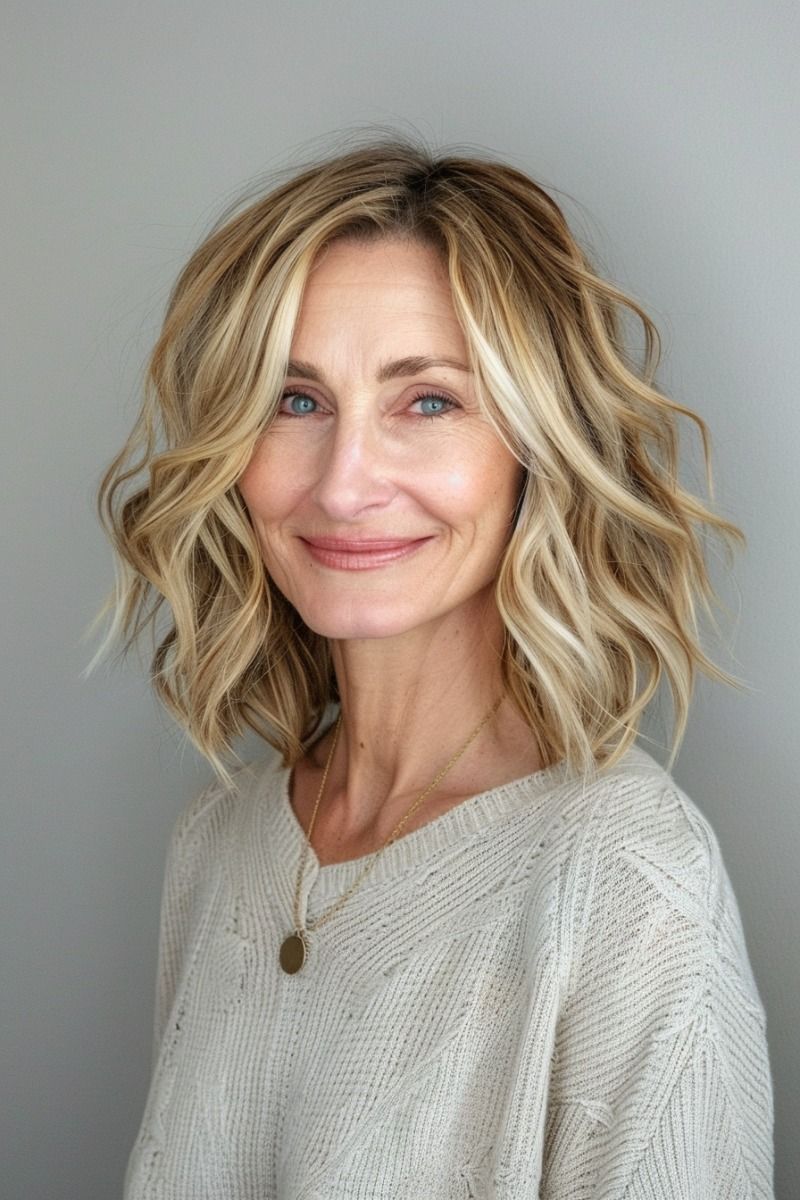 wavy hairstyles for women over 40
