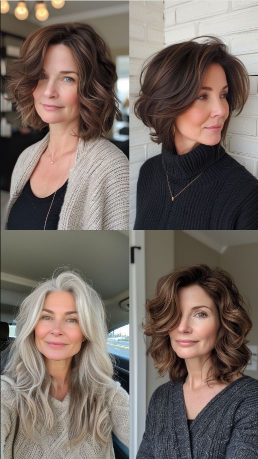 wavy hairstyles for women over 40