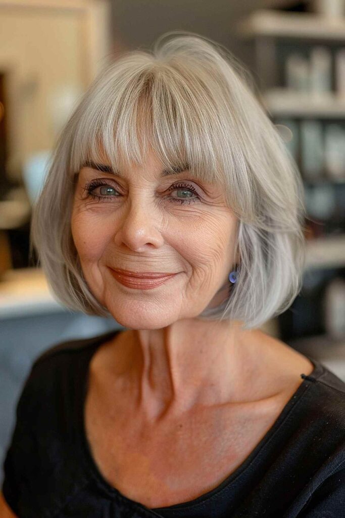 Hairstyles for Women Over 60 With Bangs Hairstyles for Women Over 60 With Bangs