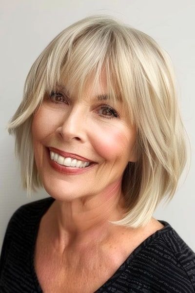Hairstyles for Women Over 60 With Bangs Hairstyles for Women Over 60 With Bangs