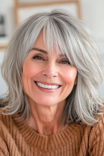 Hairstyles for Women Over 60 With Bangs Hairstyles for Women Over 60 With Bangs
