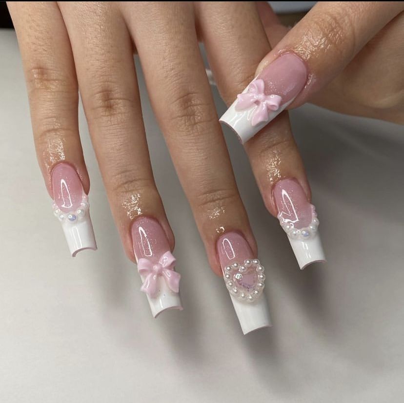 Pink Ribbon Nails Pink Ribbon Nails