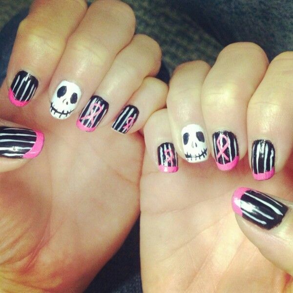 Pink Ribbon Nails Pink Ribbon Nails