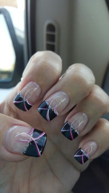 Pink Ribbon Nails Pink Ribbon Nails