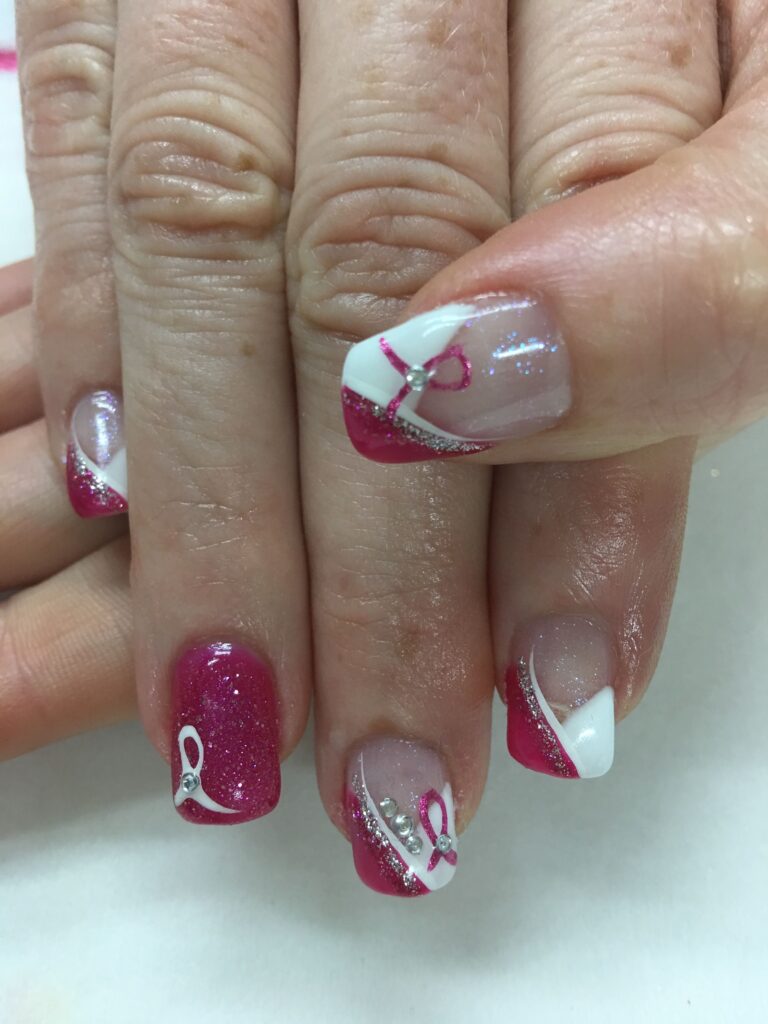 Pink Ribbon Nails Pink Ribbon Nails
