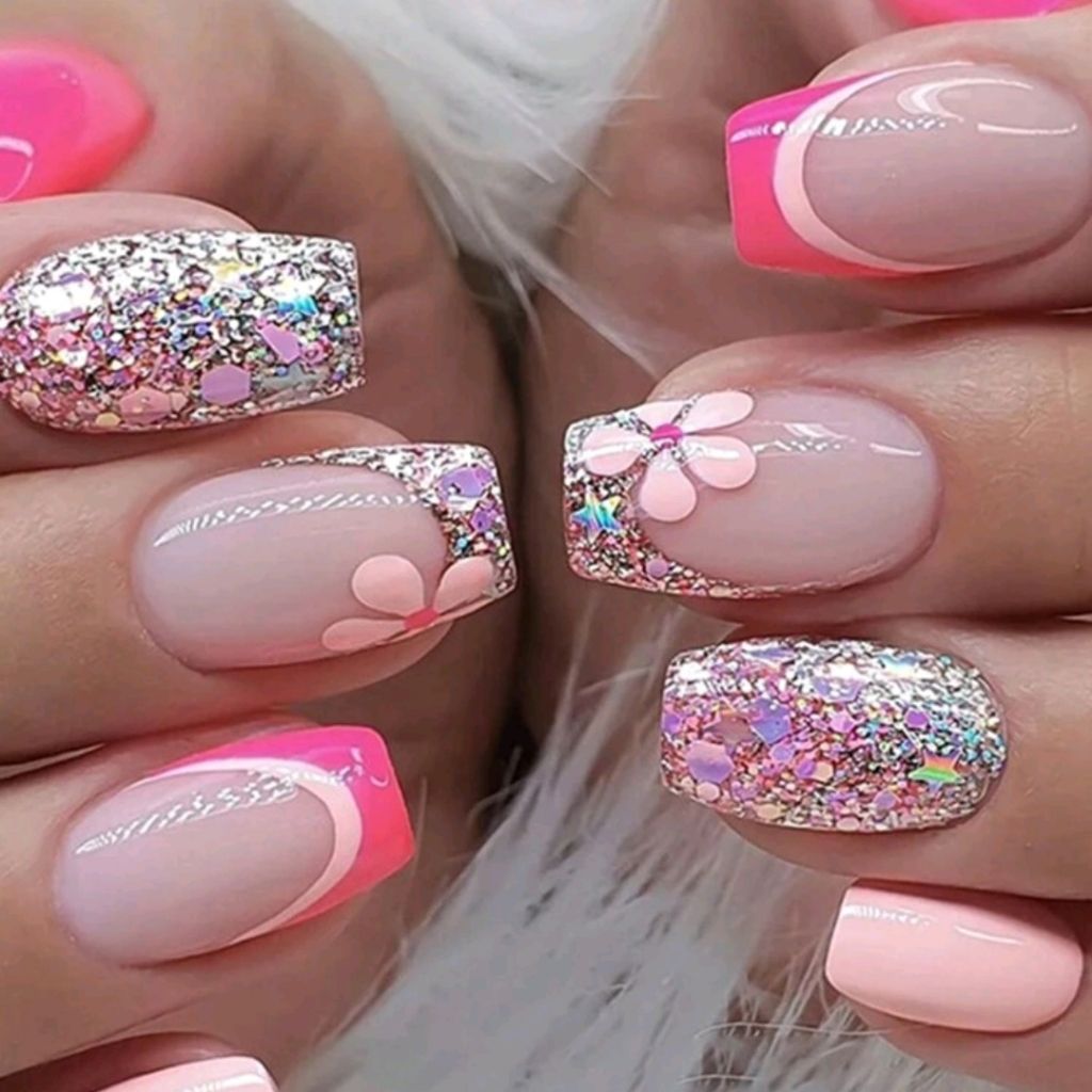 Pink Ribbon Nails Pink Ribbon Nails