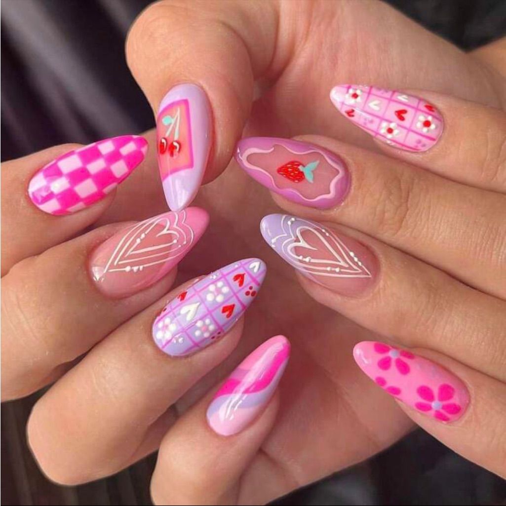 Pink Ribbon Nails Pink Ribbon Nails