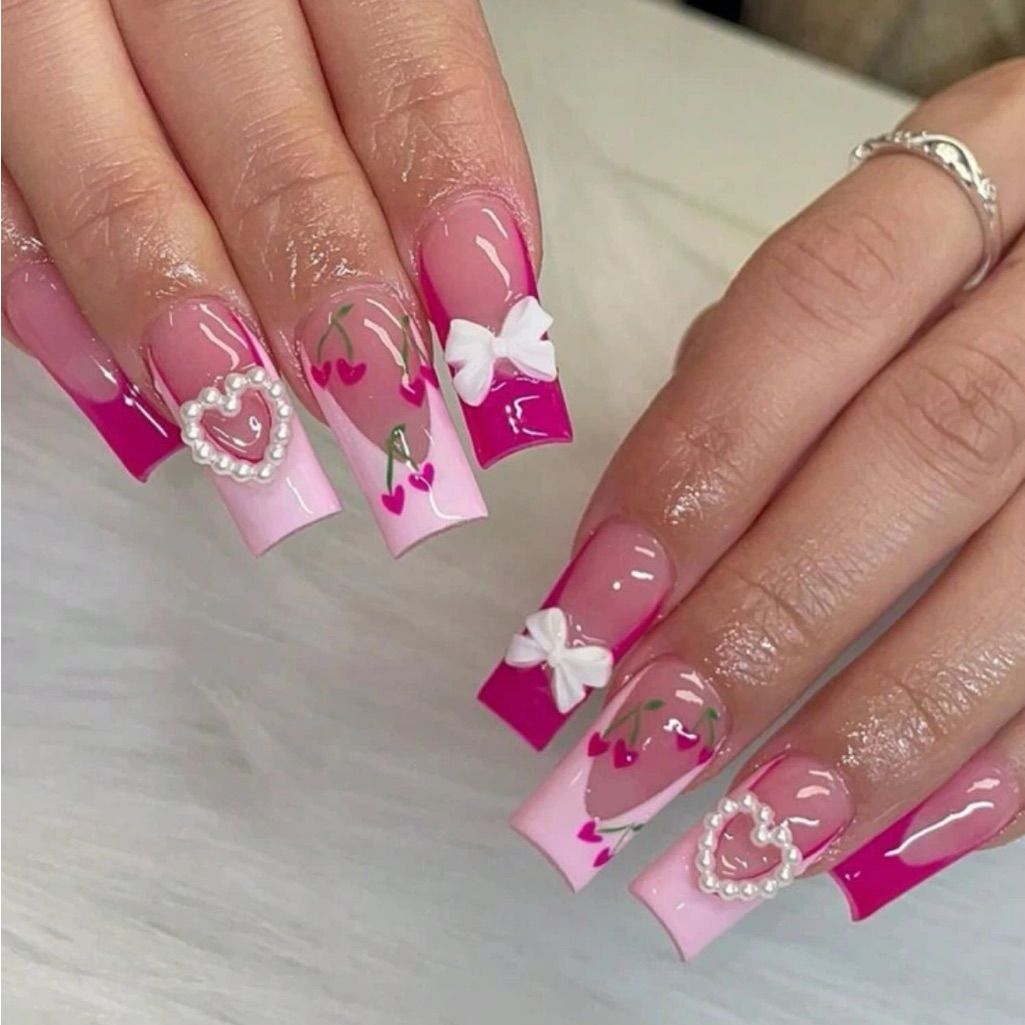 Pink Ribbon Nails Pink Ribbon Nails