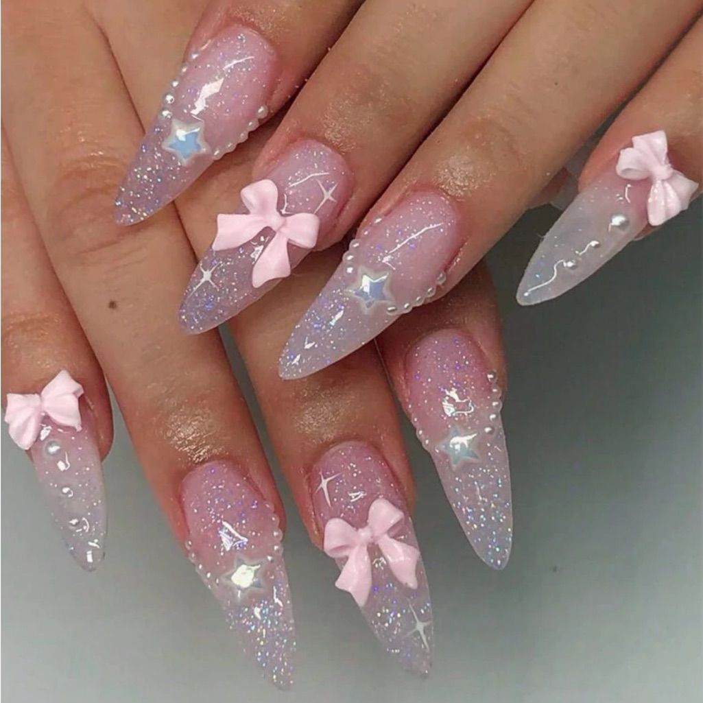 Pink Ribbon Nails Pink Ribbon Nails