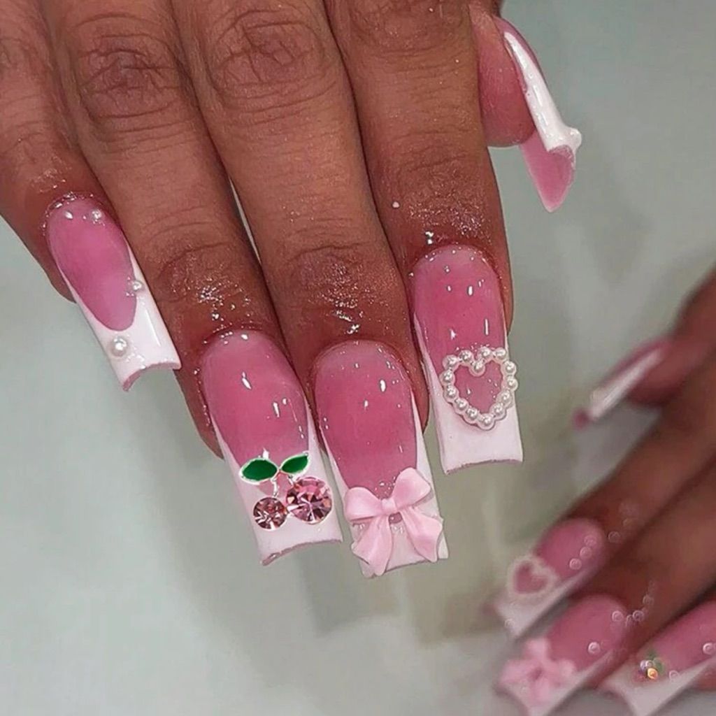 Pink Ribbon Nails Pink Ribbon Nails