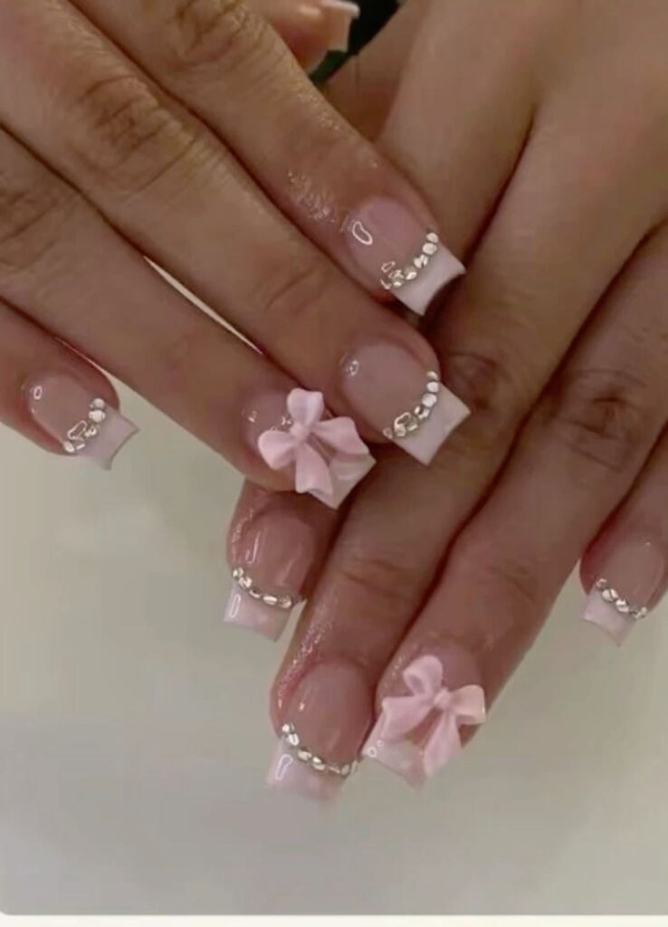 Pink Ribbon Nails Pink Ribbon Nails
