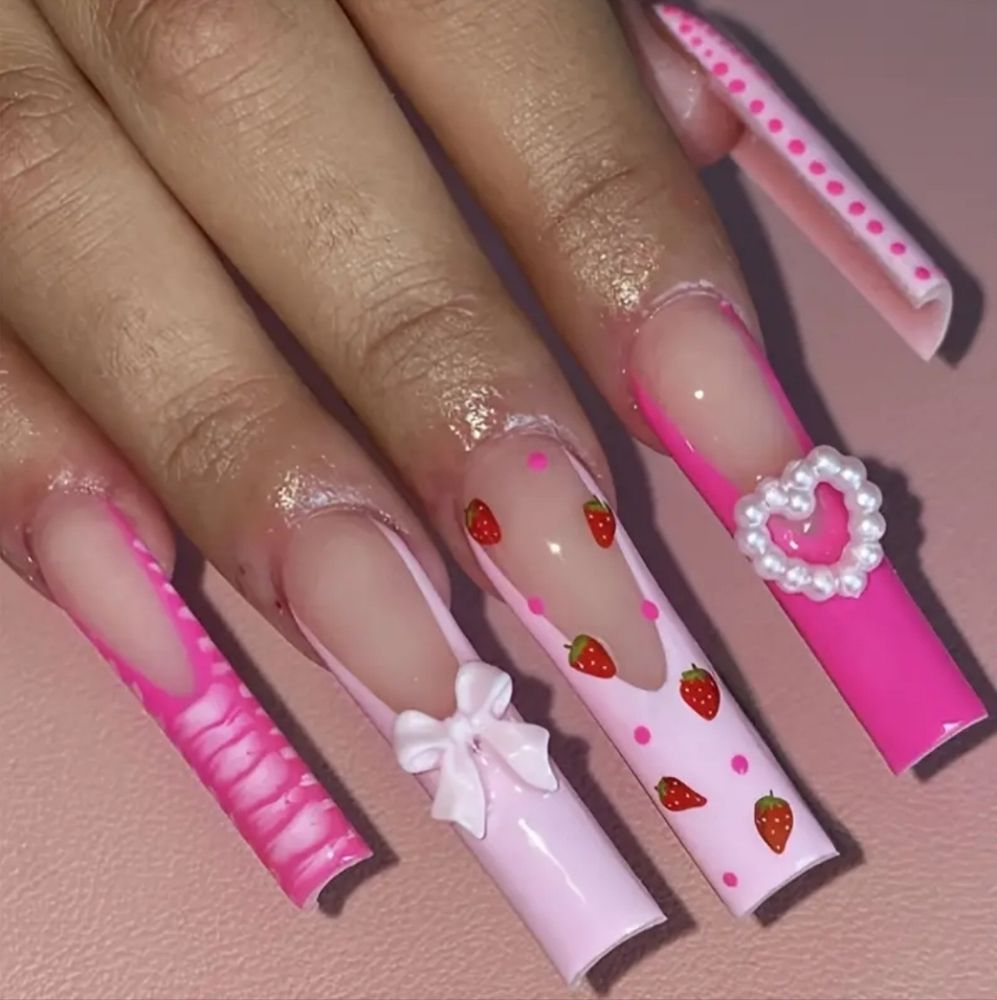 Pink Ribbon Nails Pink Ribbon Nails