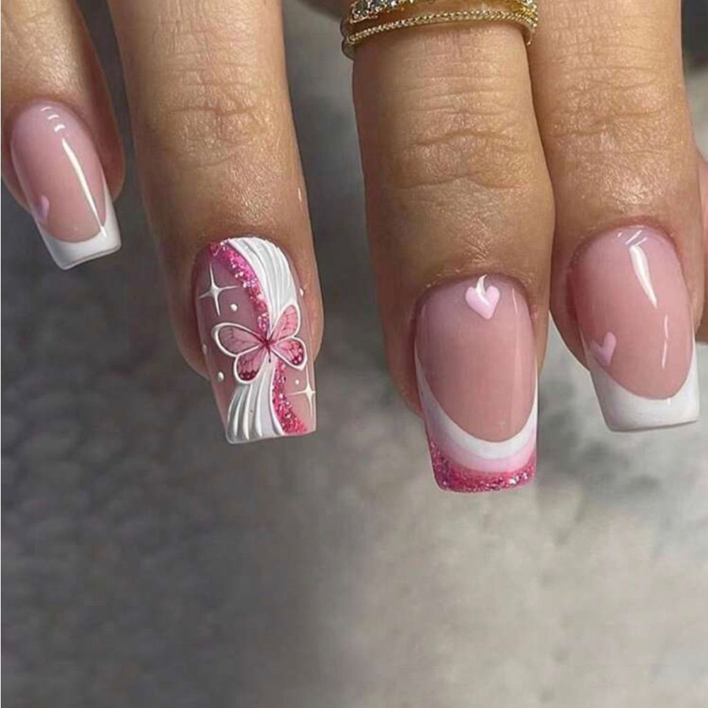 Pink Ribbon Nails Pink Ribbon Nails