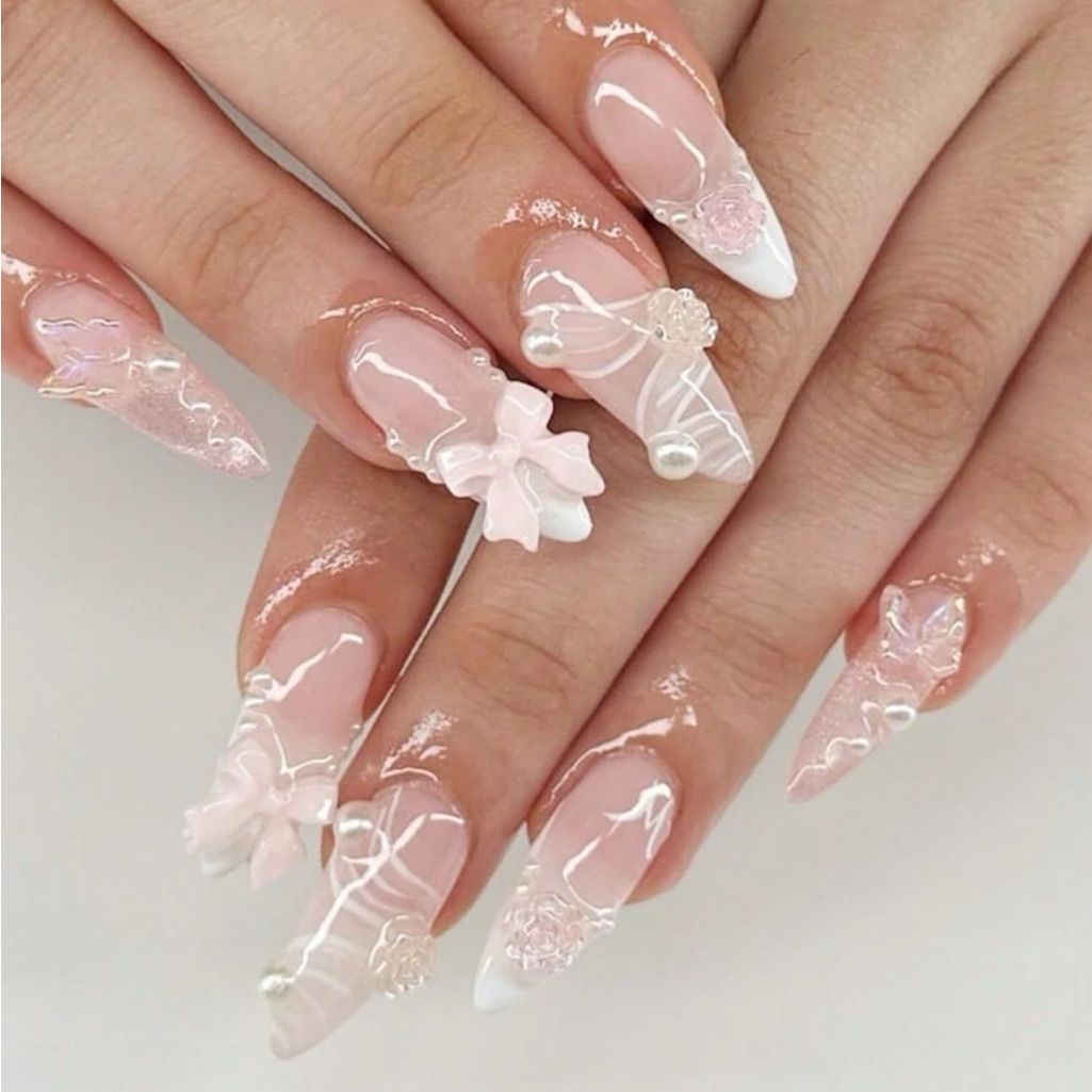 Pink Ribbon Nails Pink Ribbon Nails